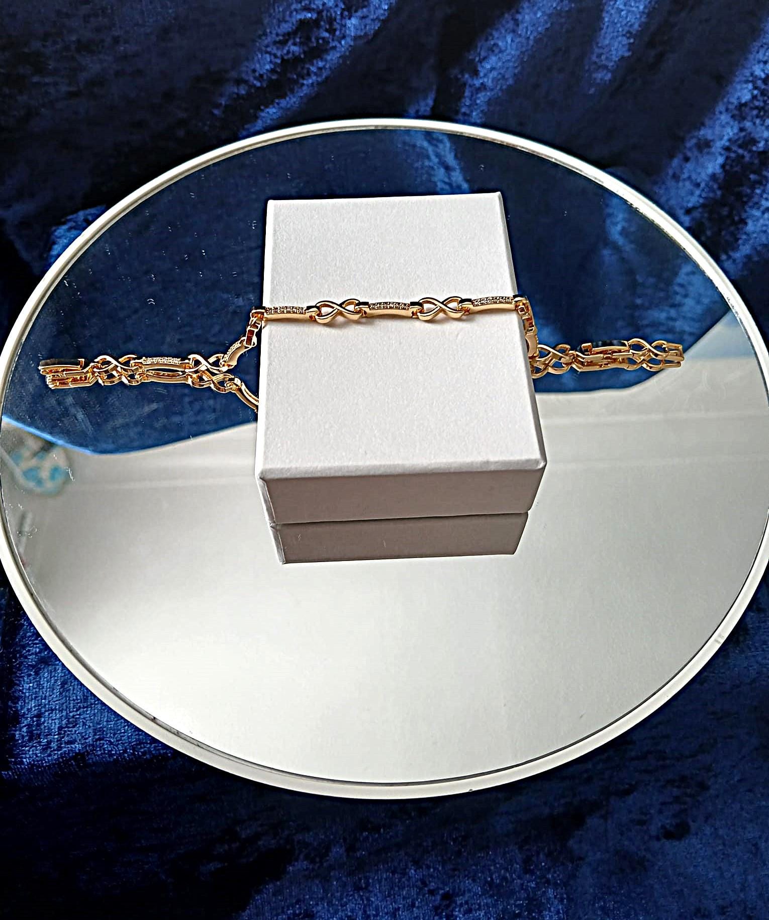 Gold Bracelet with Swarovski Crystals: Elegant Wristlet, Formal Jewelry