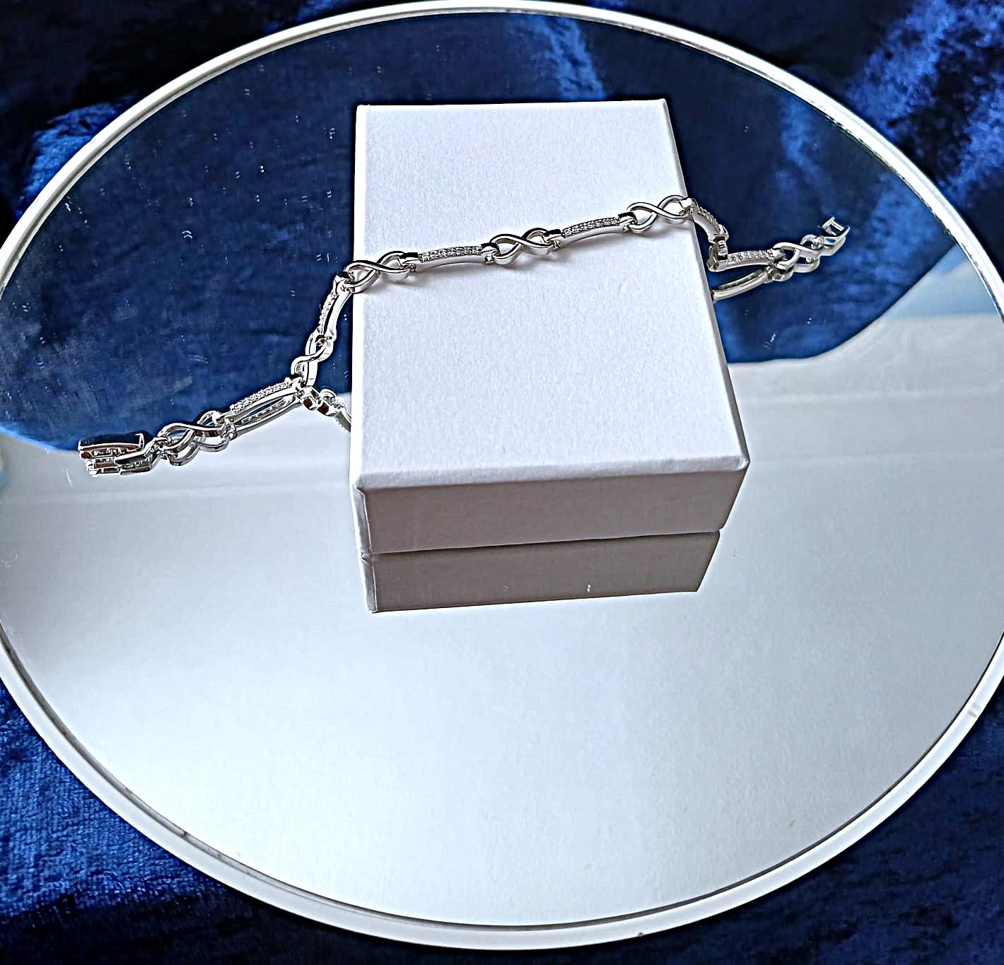 Swarovski Crystal Silver Bracelet: Elegant Wristlet, Formal Jewelry