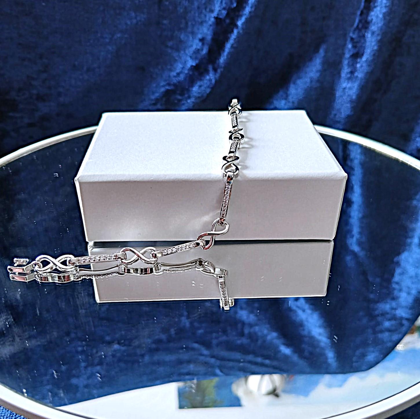 Swarovski Crystal Silver Bracelet: Elegant Wristlet, Formal Jewelry