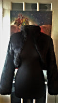 Black Faux Fur Bolero,Bridal Jacket,Wedding Accessory