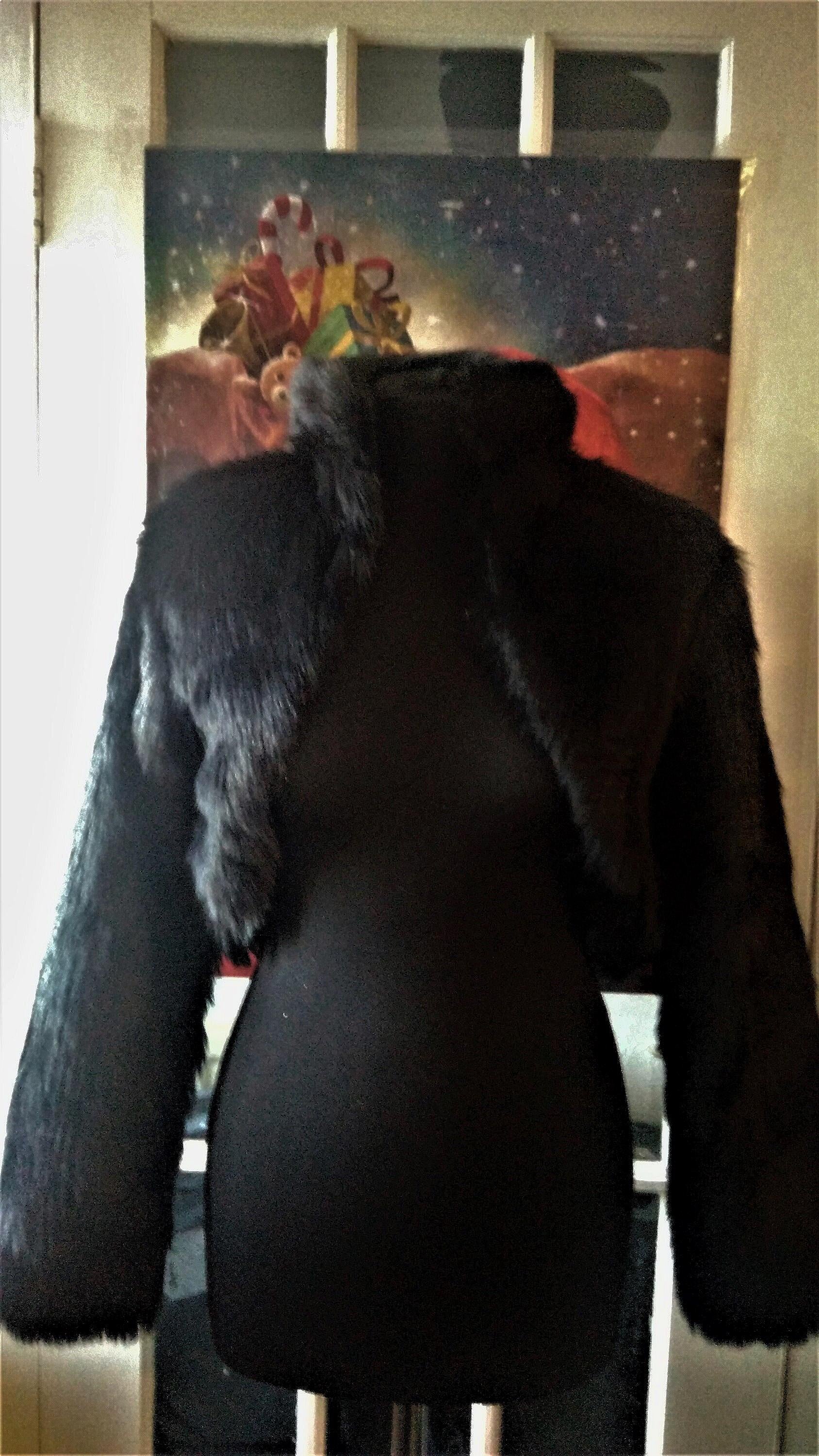 Black Faux Fur Bolero,Bridal Jacket,Wedding Accessory