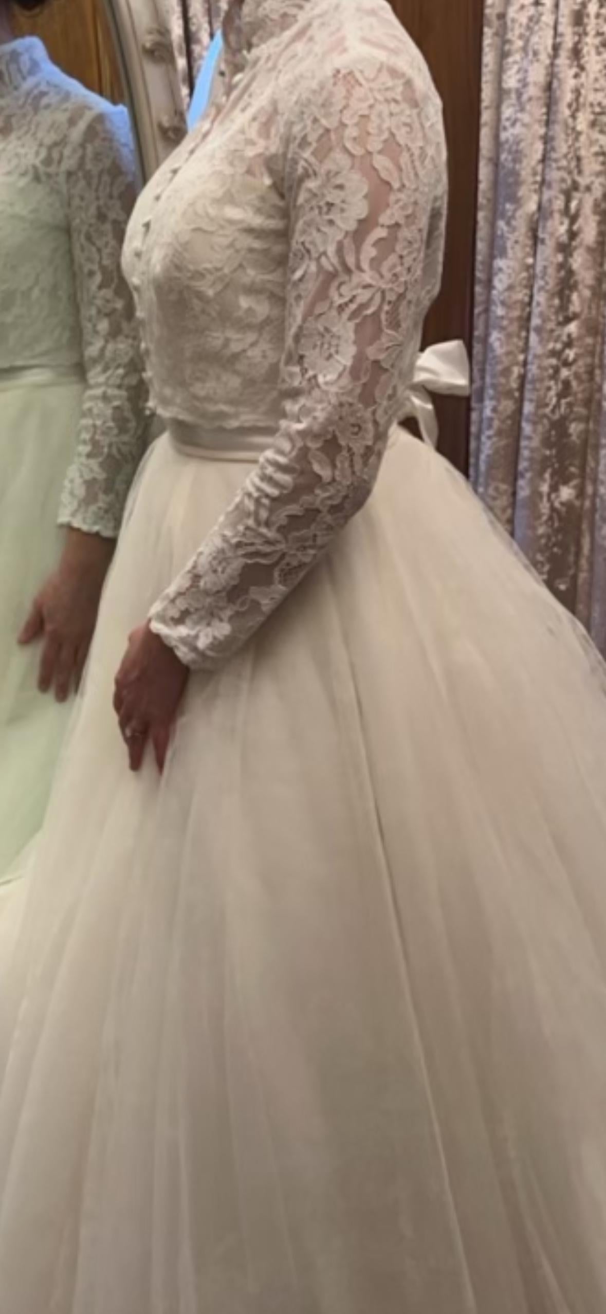 White Or Ivory Lace Bolero,Long Sleeve Jacket,Bridal Bolero