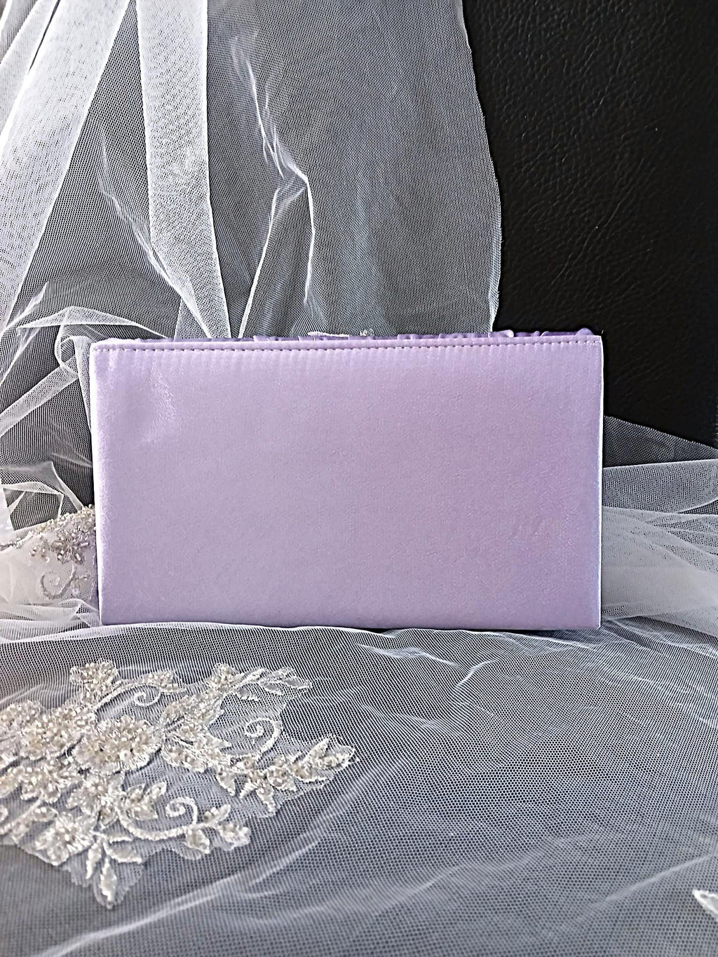 Light Purple Floral Hat & Satin Clutch Bag Set: Formal Event Accessories